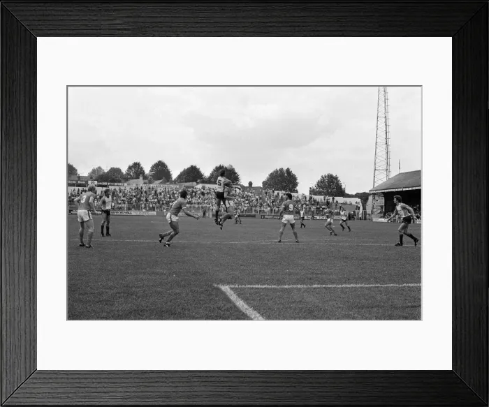 Framed Print : Football match, Reading v Blackpool, final score 1-0 to Reading. League Division Three