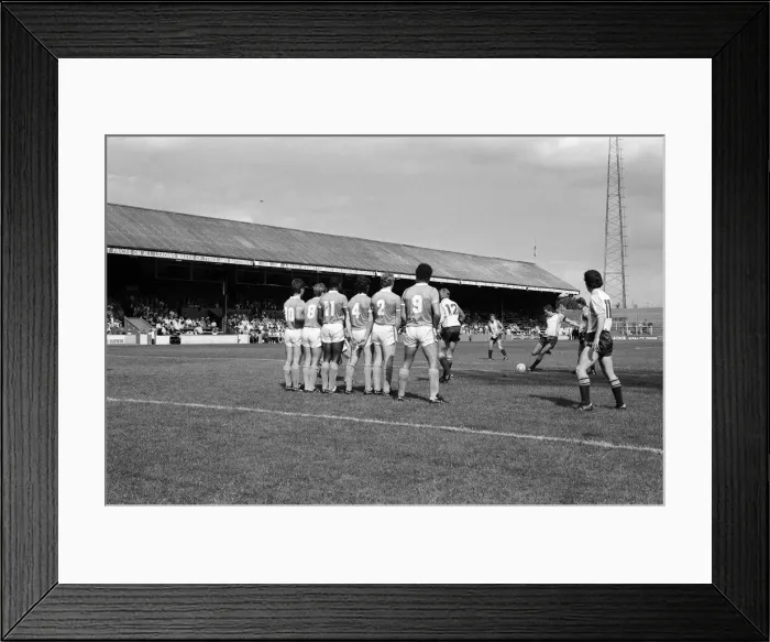 Framed Print : Football match, Reading v Blackpool, final score 1-0 to Reading. League Division Three Framed Print : Football match, Reading v Blackpool, final score 1-0 to Reading. League Division Three