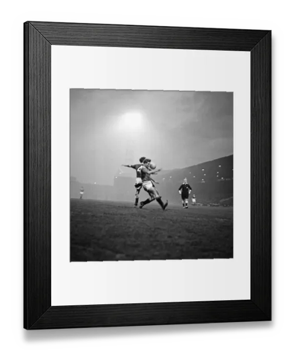 Framed Print : Manchester United v Leicester City. Final score 4-0 to Manchester United