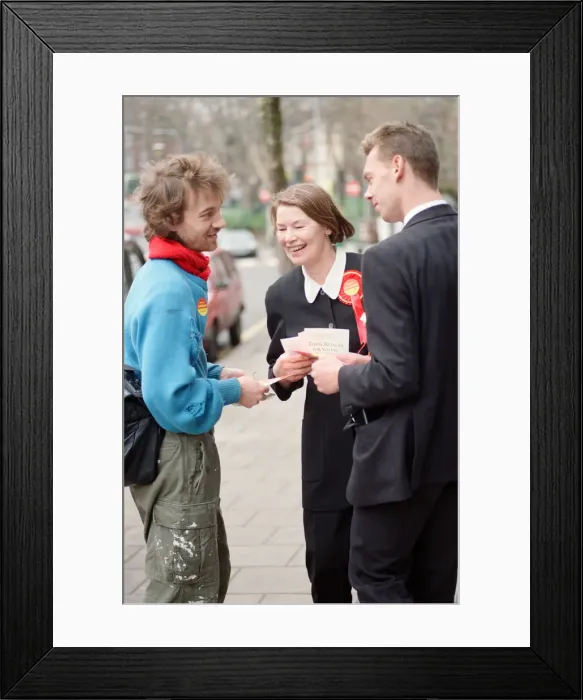 Framed Print : Actress and Labour candidate Glenda Jackson, election canvassing. 20th March 1992 Framed Print : Actress and Labour candidate Glenda Jackson, election canvassing. 20th March 1992