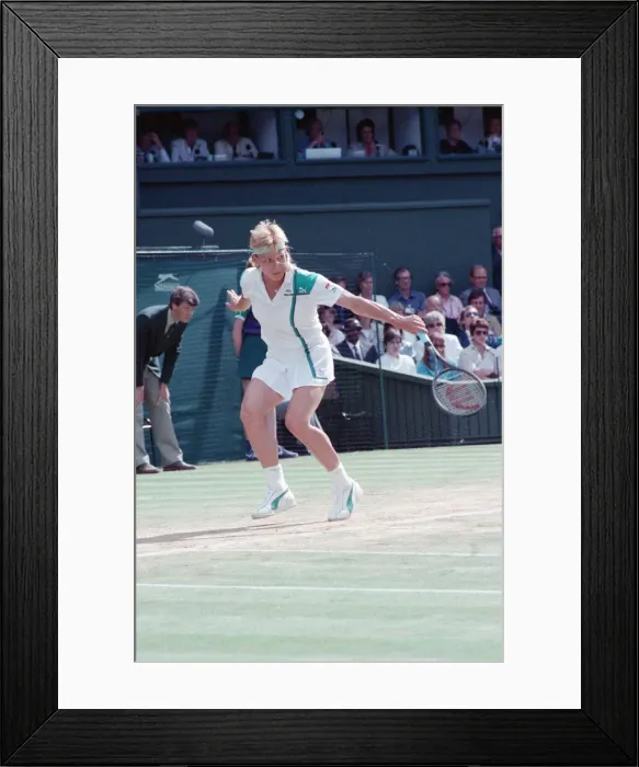 Framed Print : Martina Navratilova during her Ladies Singles Final against Steffi Graf in 1988 Framed Print : Martina Navratilova during her Ladies Singles Final against Steffi Graf in 1988