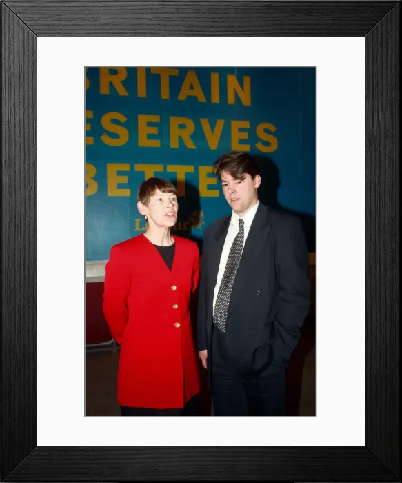 Framed Print : Labour councillor Glenda Jackson with her son Dan Hodges. 12th April 1997 Framed Print : Labour councillor Glenda Jackson with her son Dan Hodges. 12th April 1997