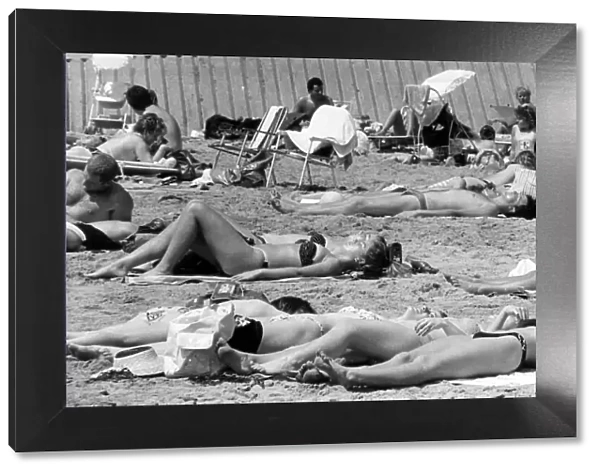Sunbathers, Gower Peninsula, Swansea, Wales, 13th July 1990