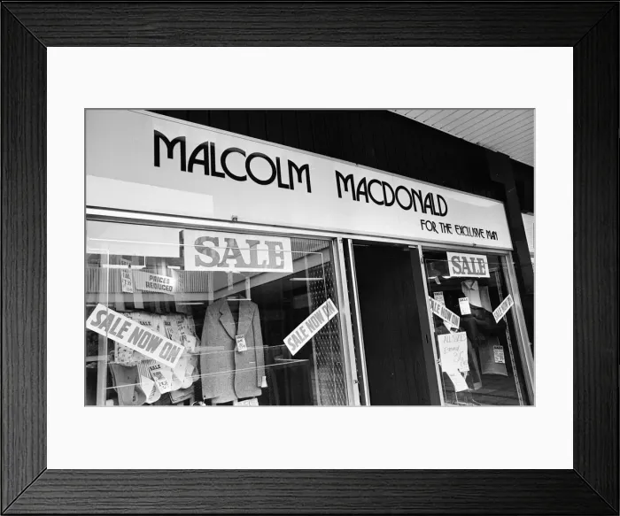 Framed Print : Clothes Shop owned by Malcolm MacDonald, Newcastle United Striker Framed Print : Clothes Shop owned by Malcolm MacDonald, Newcastle United Striker