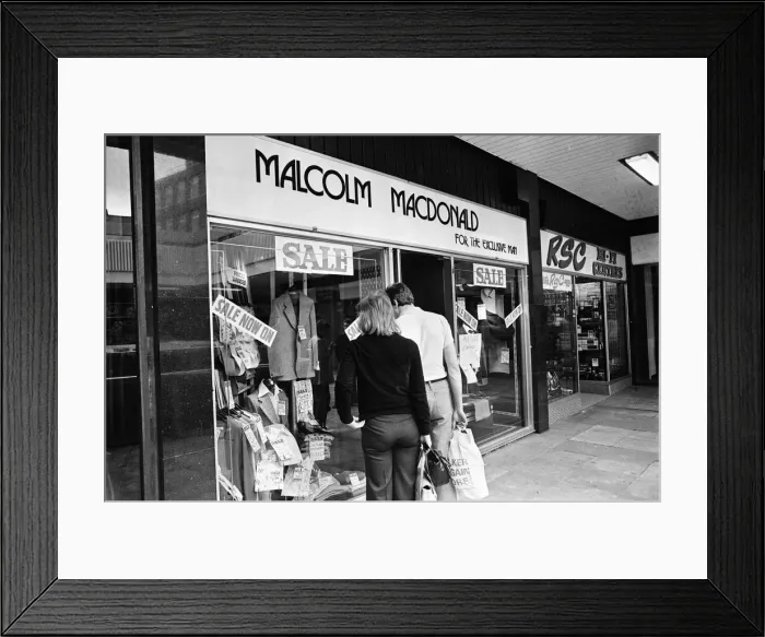 Framed Print : Clothes Shop owned by Malcolm MacDonald, Newcastle United Striker Framed Print : Clothes Shop owned by Malcolm MacDonald, Newcastle United Striker