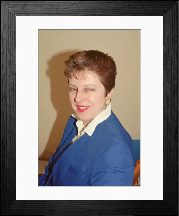 Framed Print : Theresa May, Conservative Candidate from Lanchester, North West Durham Framed Print : Theresa May, Conservative Candidate from Lanchester, North West Durham