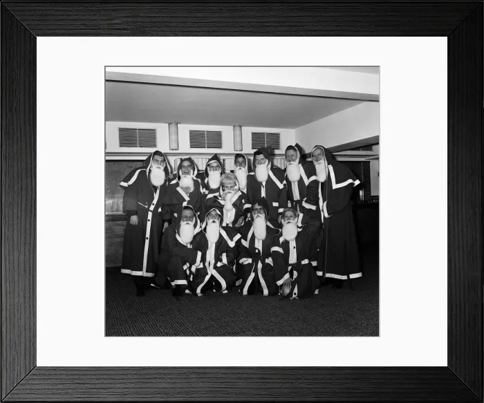 Framed Print : Twelve leading show business personalities are to act as Father Christmasses Framed Print : Twelve leading show business personalities are to act as Father Christmasses