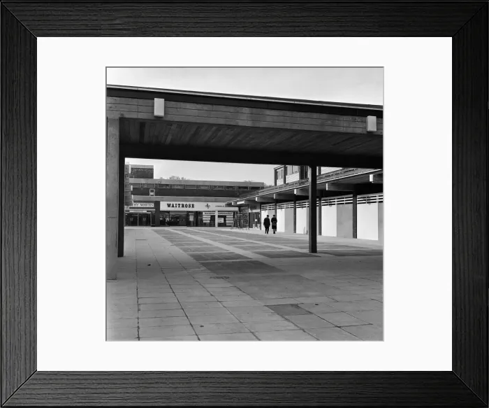 Framed Print : New shopping centre, near Prospect Park, Reading, Berkshire. 14th February 1967