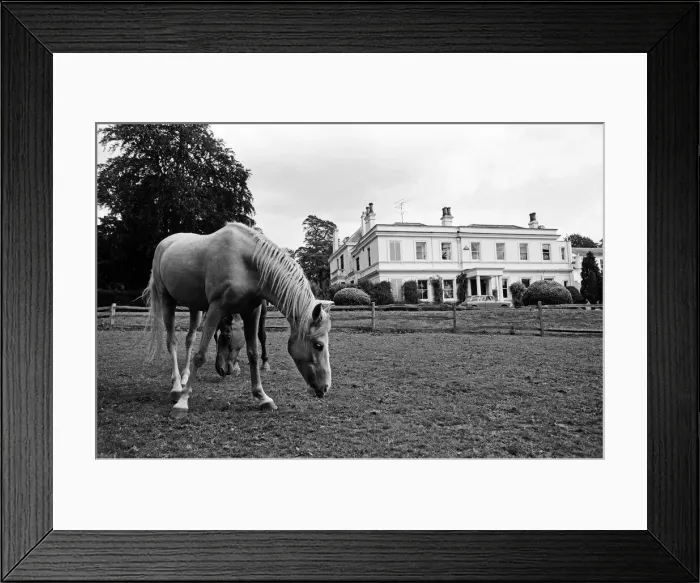 Framed Print : Rod Stewarts house in Windsor, Berkshire. 25th July 1975 Framed Print : Rod Stewarts house in Windsor, Berkshire. 25th July 1975