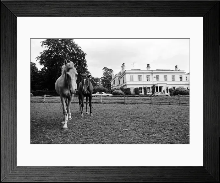 Framed Print : Rod Stewarts house in Windsor, Berkshire. 25th July 1975 Framed Print : Rod Stewarts house in Windsor, Berkshire. 25th July 1975