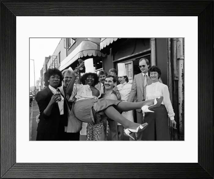 Framed Print : Rustie Lee at the opening of her new restaurant in Hurst Street, Birmingham Framed Print : Rustie Lee at the opening of her new restaurant in Hurst Street, Birmingham