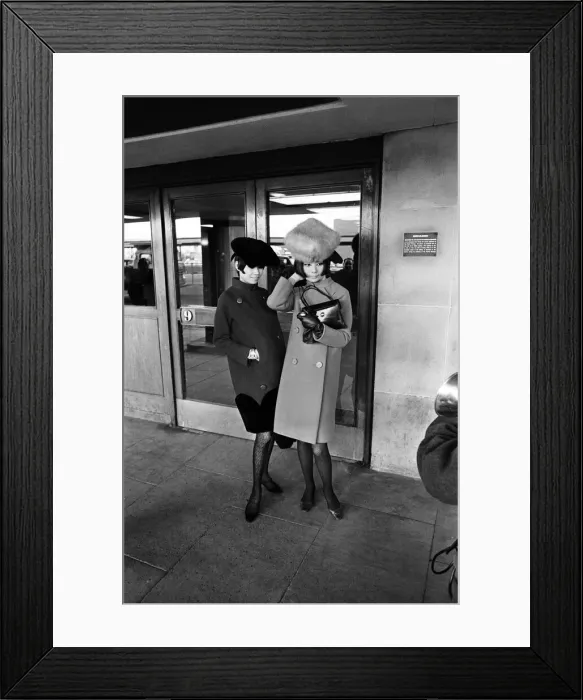 Framed Print : Models in preparation for a charity gala Pierre Cardin is giving at the Commonwealth
