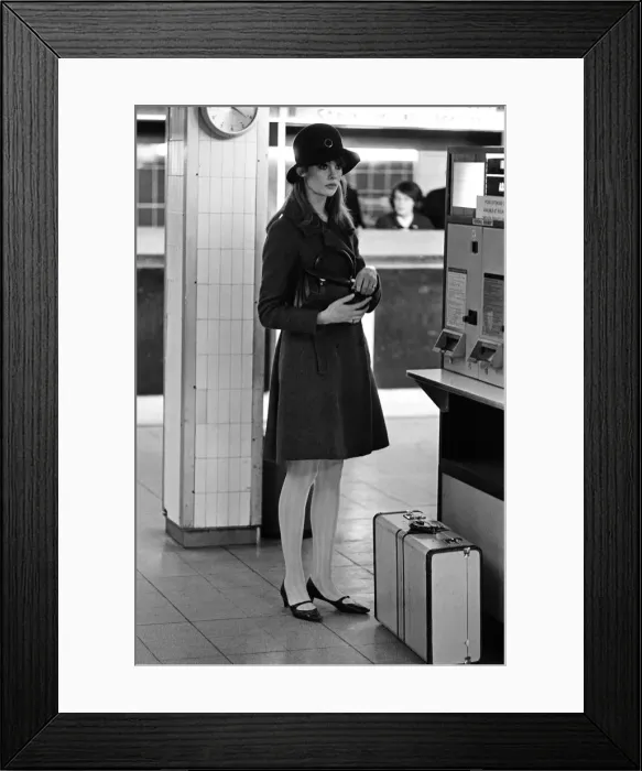 Framed Print : A model prior to a charity gala Pierre Cardin is giving at the Commonwealth Institute