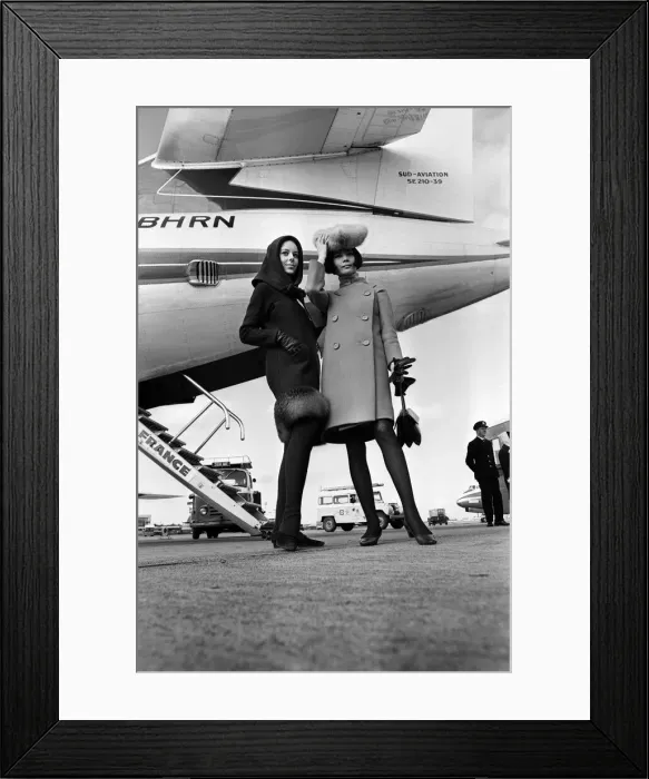 Framed Print : Models in preparation for a charity gala Pierre Cardin is giving at the Commonwealth
