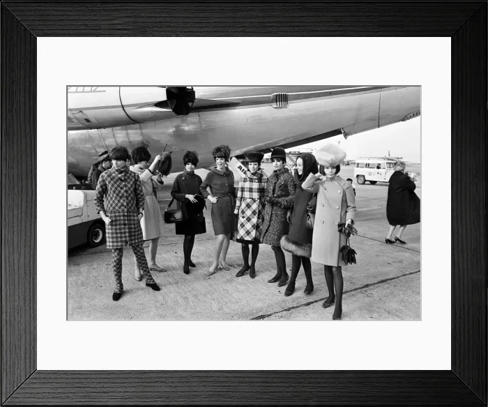 Framed Print : Models in preparation for a charity gala Pierre Cardin is giving at the Commonwealth