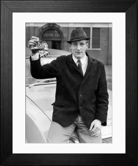 Framed Print : Celtic player Tommy Gemmell will line up for the Stt Johnstone game Framed Print : Celtic player Tommy Gemmell will line up for the Stt Johnstone game