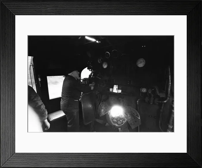 Framed Print : A view from the footplate of locomotive number 34021. A Bulleid Pacific engine of Framed Print : A view from the footplate of locomotive number 34021. A Bulleid Pacific engine of