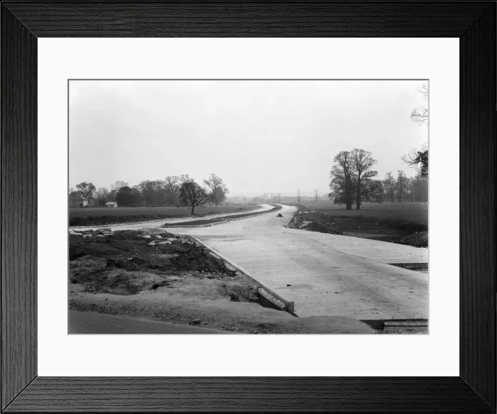 Framed Print : Western Avenue under construction Hillingdon Circa 1934