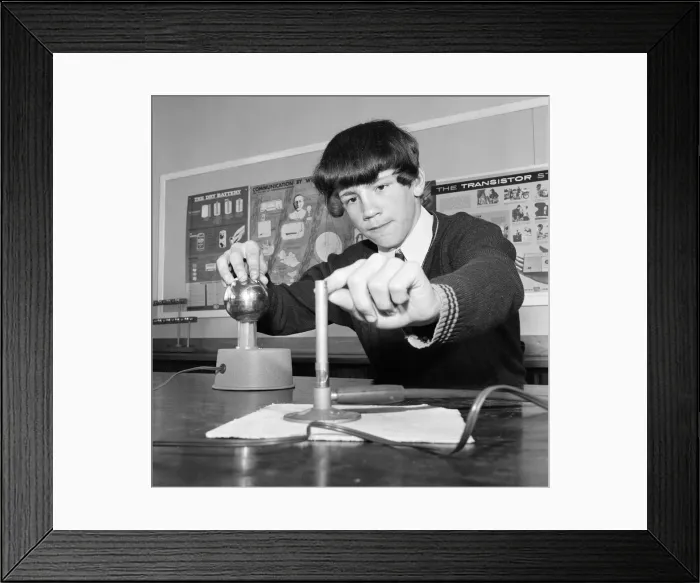 Framed Print : Hustler School science class. 1971 Framed Print : Hustler School science class. 1971
