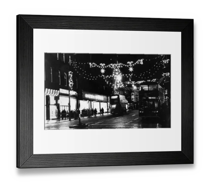 Framed Print : Christmas Street Lights on Church Street, Liverpool, England Framed Print : Christmas Street Lights on Church Street, Liverpool, England