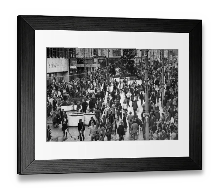 Framed Print : Thousands of people throng Liverpools Church Street this afternoon