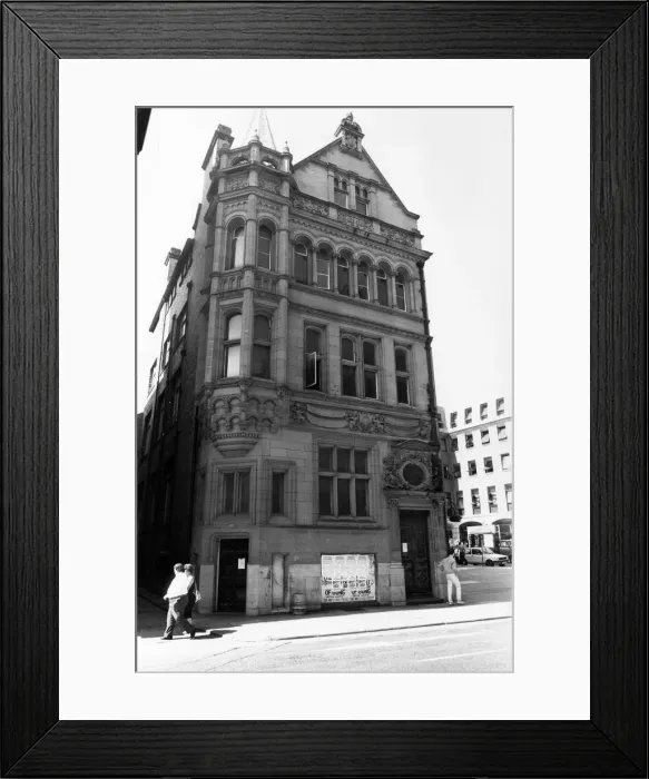 Framed Print : Moorfields buildings. 4th July 1989 Framed Print : Moorfields buildings. 4th July 1989