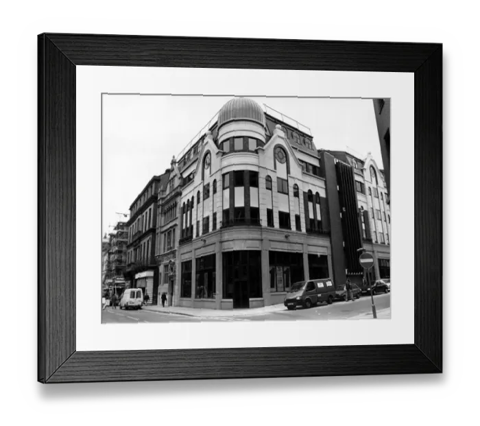 Framed Print : The office block on the corner of Moorfields and Dale Street, Liverpool. 7th August 1991 Framed Print : The office block on the corner of Moorfields and Dale Street, Liverpool. 7th August 1991
