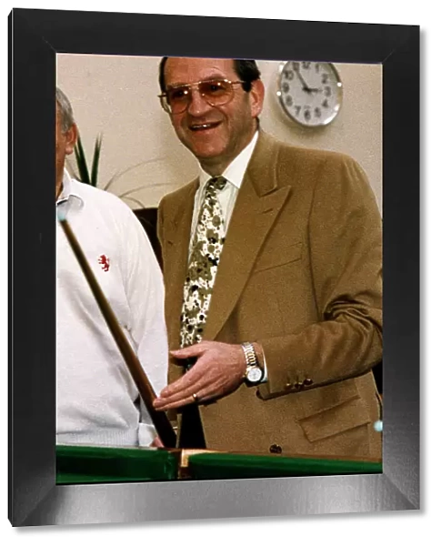 Gerald Weisfeld former boss of What Every Woman Wants shops playing snooker