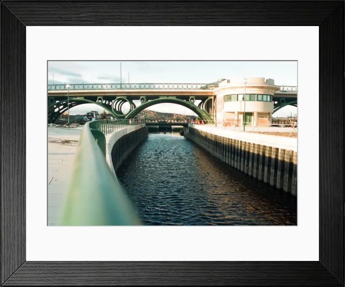 Framed Print : Teesside Barrage is raised, holding back the waters of the Tees. 12th December 1994 Framed Print : Teesside Barrage is raised, holding back the waters of the Tees. 12th December 1994