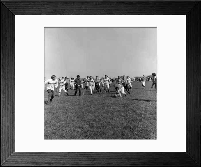 Framed Print : Redcar Rugby 30 a side game. 1971 Framed Print : Redcar Rugby 30 a side game. 1971