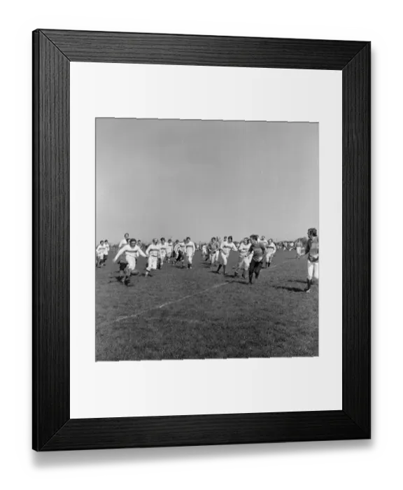 Framed Print : Redcar Rugby 30 a side game. 1971