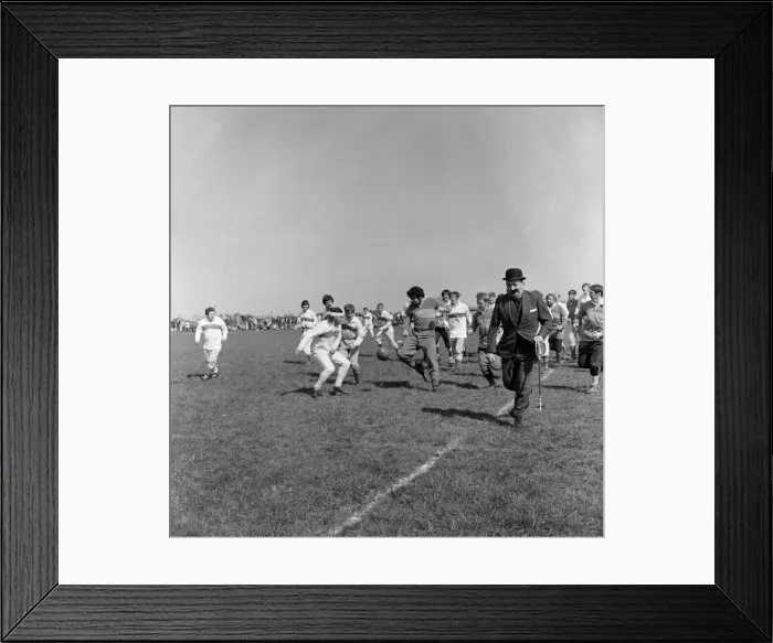Framed Print : Redcar Rugby 30 a side game. 1971