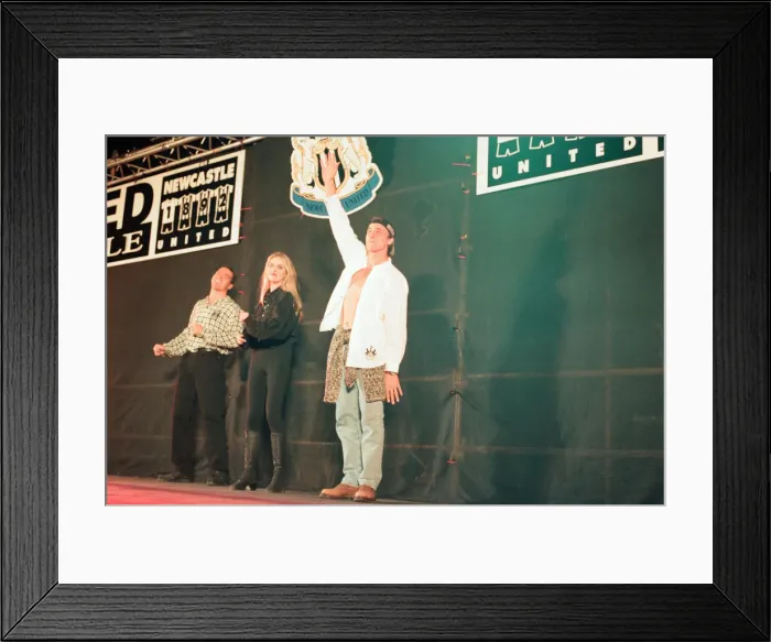 Framed Print : Newcastle United FC Fashion Show at St James Park, Newcastle, 27th September 1995 Framed Print : Newcastle United FC Fashion Show at St James Park, Newcastle, 27th September 1995