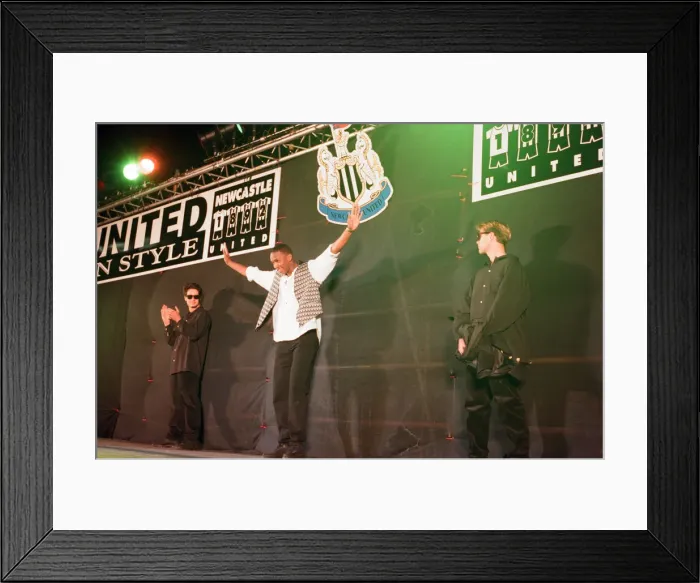 Framed Print : Newcastle United FC Fashion Show at St James Park, Newcastle, 27th September 1995 Framed Print : Newcastle United FC Fashion Show at St James Park, Newcastle, 27th September 1995
