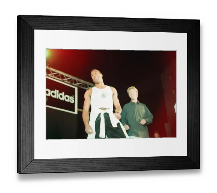 Framed Print : Newcastle United FC Fashion Show at St James Park, Newcastle, 27th September 1995 Framed Print : Newcastle United FC Fashion Show at St James Park, Newcastle, 27th September 1995