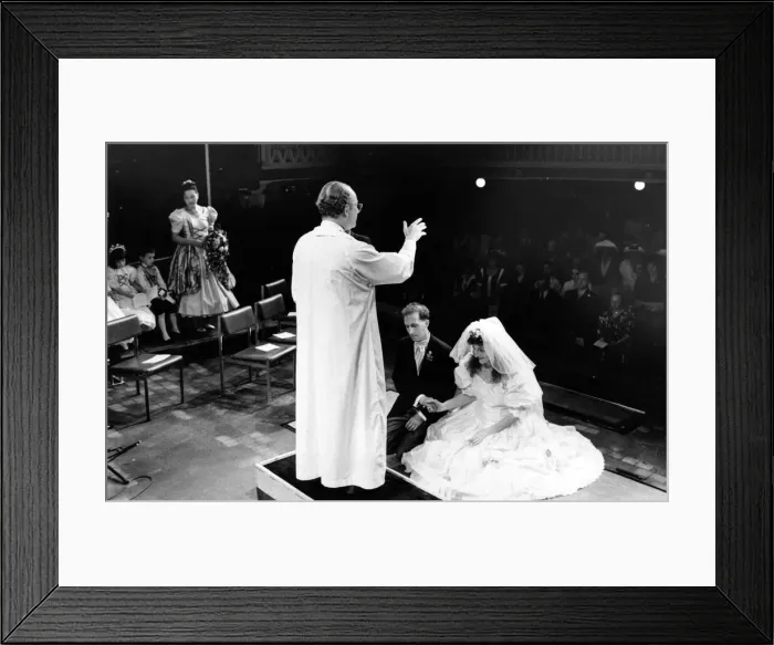 Framed Print : Canon Nicholas Freyling performs the wedding blessing of Andy Gale Framed Print : Canon Nicholas Freyling performs the wedding blessing of Andy Gale