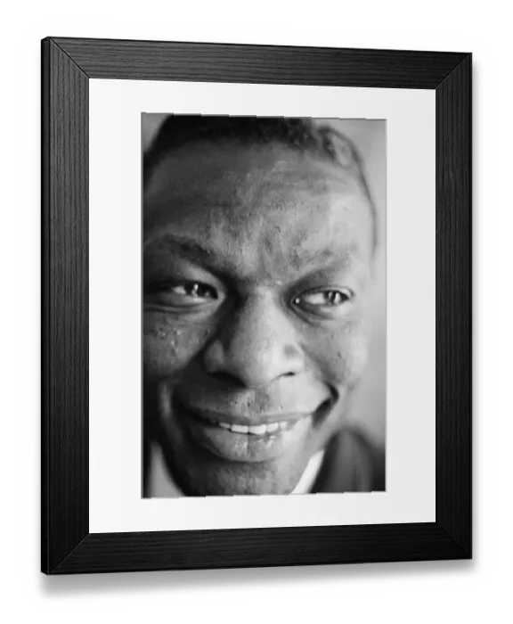 Framed Print : Nat King Cole, American singer, and pianist performing in London