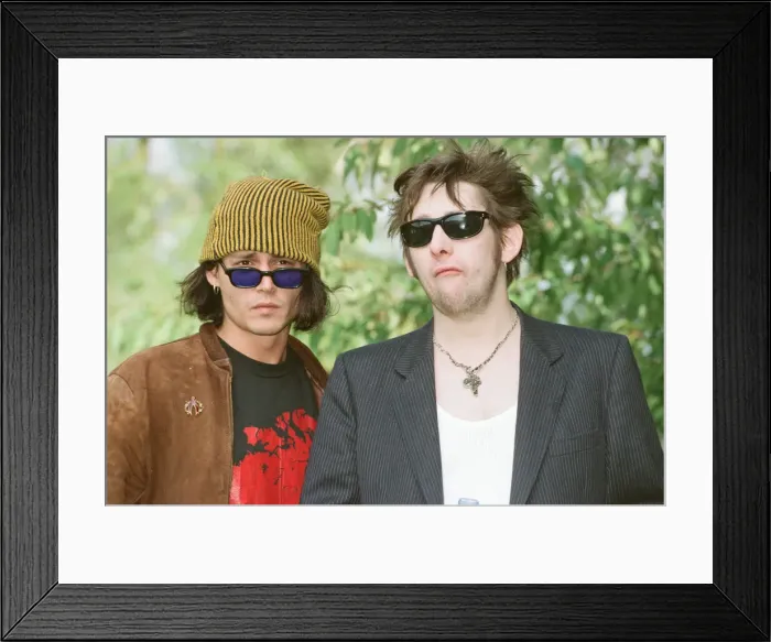Framed Print : Johnny Depp (left in the hat) and singer Shane MacGowan Framed Print : Johnny Depp (left in the hat) and singer Shane MacGowan
