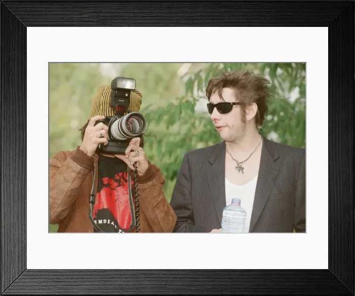 Framed Print : Johnny Depp (left in the hat) and singer Shane MacGowan Framed Print : Johnny Depp (left in the hat) and singer Shane MacGowan