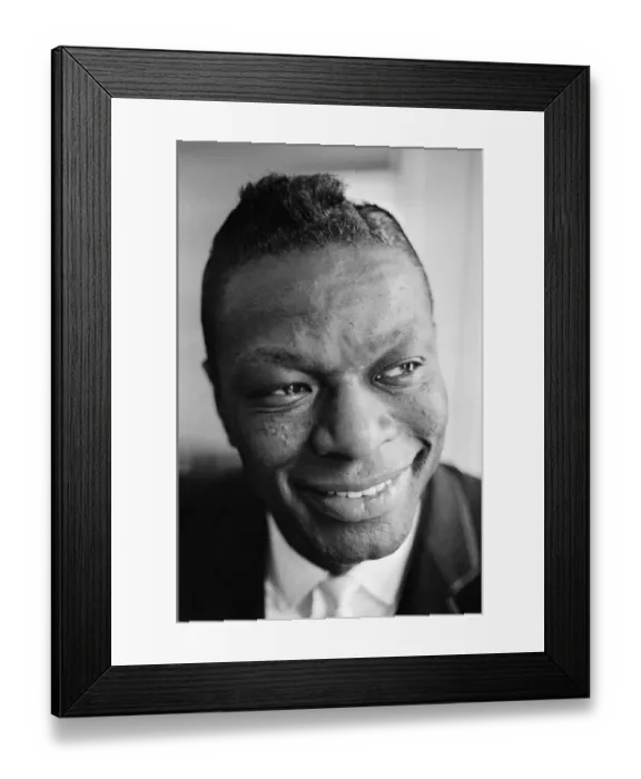 Framed Print : Nat King Cole, American singer, and pianist performing in London Framed Print : Nat King Cole, American singer, and pianist performing in London