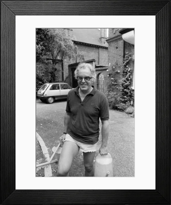 Framed Print : Actor Brian Rix working in his garden, he is to be the new General Secretary of National Framed Print : Actor Brian Rix working in his garden, he is to be the new General Secretary of National