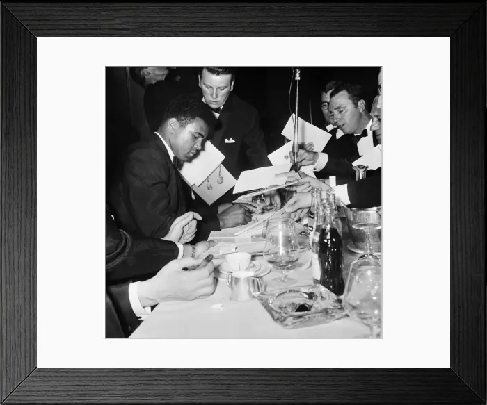 Framed Print : Cassius Clay (Muhammad Ali) attends a sports writers reception
