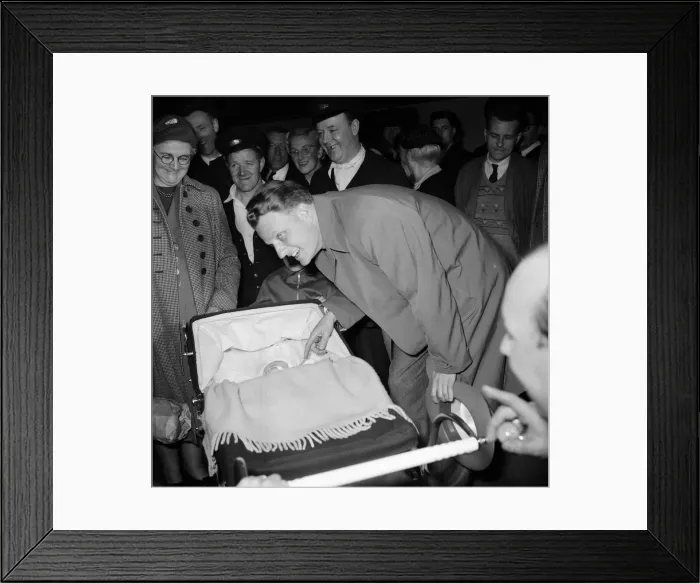 Framed Print : Billy Graham, the evangelist, arrived in London tonight after his successful Scottish