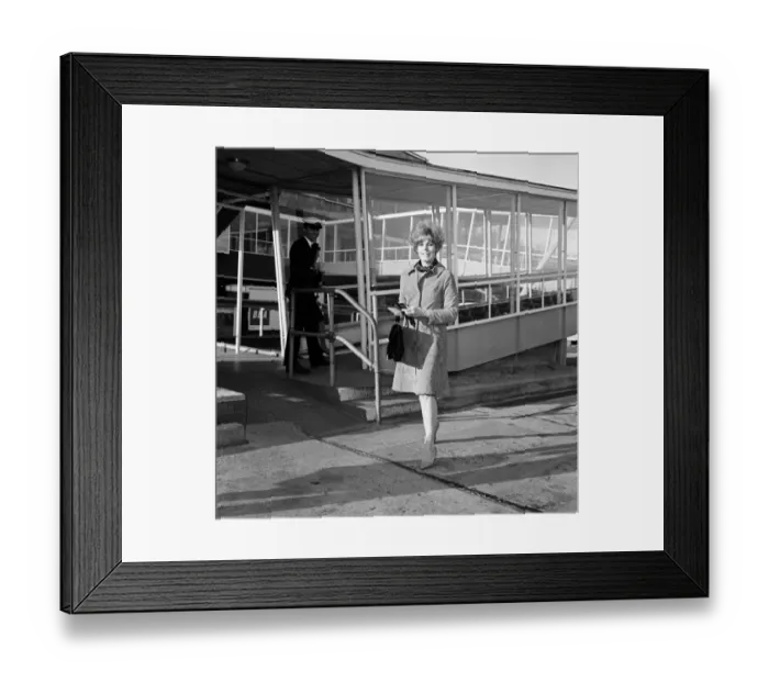 Framed Print : Actress Kim Novak leaving London Airport for France. 11th October 11th October 1965 Framed Print : Actress Kim Novak leaving London Airport for France. 11th October 11th October 1965