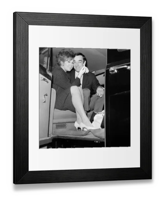 Framed Print : Actress Kim Novak and her husband Richard Johnson at LAP. 3rd June 1965