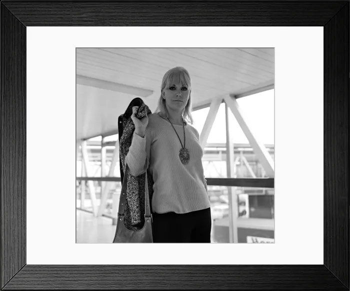 Framed Print : The arrival of actress Kim Novak, at Heathrow Airport today from Los Angeles