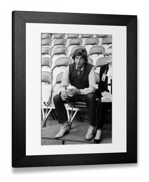 Framed Print : Barry Manilow during rehearsals for his concert at the Bay Front Arena, St Framed Print : Barry Manilow during rehearsals for his concert at the Bay Front Arena, St