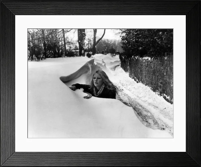 Framed Print : Susan Dibble of St Nicholas is 5ft 5in but dwarfed by drifts in Duffryn Lane, Cardiff Framed Print : Susan Dibble of St Nicholas is 5ft 5in but dwarfed by drifts in Duffryn Lane, Cardiff