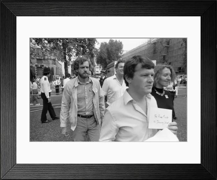 Framed Print : Organisers of the British Out of Ireland'march in Whitehall including future Framed Print : Organisers of the British Out of Ireland'march in Whitehall including future
