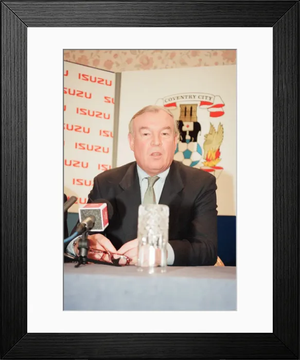 Framed Print : Coventry City, news press conference, 22nd January 1999 Framed Print : Coventry City, news press conference, 22nd January 1999